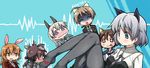  6+girls animal_ears black_hair black_legwear blonde_hair blood blue_eyes brown_hair bunny_ears cat_ears charlotte_e_yeager chibi dog_ears eila_ilmatar_juutilainen gertrud_barkhorn green_eyes implied_pantyshot long_hair low_twintails lynette_bishop military military_uniform miyafuji_yoshika multiple_girls necktie nosebleed orange_hair pantyhose sanya_v_litvyak short_hair silver_hair smile strike_witches temurei_(vovovov) tongue tongue_out turn_pale twintails uniform wavy_mouth world_witches_series |_| 