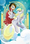  blonde_hair blue_eyes brown_hair cape cloud clouds costume derpy_hooves_(mlp) doctor_whooves_(mlp) equine female feral friendship_is_magic hair horse male mammal my_little_pony navel pegasus phantom_of_the_opera pony wings yellow_eyes 