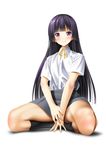  bad_id bad_pixiv_id black_hair blush gokou_ruri itoguchi_(manma_melon) long_hair mole mole_under_eye ore_no_imouto_ga_konna_ni_kawaii_wake_ga_nai purple_eyes school_uniform solo 