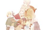  5boys axis_powers_hetalia belarus_(hetalia) blonde_hair blue_eyes blush book brown_hair chair child closed_eyes dual_persona green_eyes lithuania_(hetalia) multiple_boys open_mouth prussia_(hetalia) purple_eyes red_eyes rocking_chair russia_(hetalia) short_hair silver_hair ukraine_(hetalia) younger 