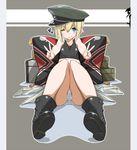  animal_ears bad_id bad_pixiv_id blonde_hair blue_eyes boots erica_hartmann gertrud_barkhorn hat long_hair multiple_girls one_eye_closed panties pillow shokuen_shiwe short_hair silhouette smile sports_bra strike_witches tail translated twintails underwear v world_witches_series 