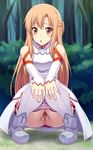  asuna_(sao) censored fujirin highres pussy spread_legs sword_art_online tree 
