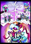  cazra clothing comic dragon_ball dragon_ball_z dress duo equine eyewear female friendship_is_magic fusion glasses hair hat horse mammal my_little_pony open_mouth parody photo_finish_(mlp) pony sapphire_shores_(mlp) smile standing white_hair yellow_eyes 