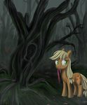  blonde_hair bow crying cutie_mark equine female feral freckles friendship_is_magic green_eyes hair horse mammal my_little_pony naterring pony sad solo story_of_the_blanks 