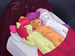  anonjg anthro anthrofied apple_bloom_(mlp) bed blanket bow cub cutie_mark_crusaders_(mlp) female flat_chested friendship_is_magic group hair human humanized lying mammal my_little_pony navel nipples pillow purple_hair pussy red_hair scootaloo_(mlp) sleeping sweetie_belle_(mlp) two_tone_hair young young_human 