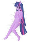  anthro anthrofied bed cub cum cutie_mark eyewear female friendship_is_magic glasses hair horn human humanized long_hair lying mammal multi-colored_hair my_little_pony nude open_mouth purple_body purple_hair pussy solo twilight_sparkle_(mlp) young young_human 