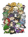  ? alice_(dc) bane batman batman_(series) beard bodysuit bowler_hat bruce_wayne catwoman chibi clayface dc_comics domino_mask facial_hair glasses goggles green_hair green_skin gun harley_quinn hat highres hugo_strange hush_(dc) killer_croc mad_hatter mad_hatter_(dc) mask monster_boy mr._freeze multicolored_hair multiple_boys multiple_girls necktie pile poison_ivy ra&#039;s_al_ghul ra's_al_ghul red_hair scarecrow_(batman) scarecrow_(dc) scarface_(dc) talia_al_ghul the_joker the_penguin the_riddler the_ventriloquist top_hat two-face two-tone_hair weapon 