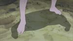  16:9 animated animated_gif approximated_aspect_ratio barefoot cloak feet ground lowres naruto snake tree yakushi_kabuto 