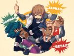  2boys bad_id bad_pixiv_id character_name einamu gloves goalkeeper inazuma_eleven_(series) inazuma_eleven_go inazuma_eleven_go_chrono_stone motojima_hakka multiple_boys open_mouth orca_(inazuma_eleven) protocol_omega rujiku soccer_uniform sportswear 