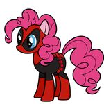  bodysuit crossover deadpool equine female feral friendship_is_magic hair horse mammal marvel mask my_little_pony parody pink_hair pinkie_pie_(mlp) pinkiepool_(mlp) plain_background pony skinsuit solo toma62975 white_background 