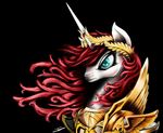  blue_eyes crossover emperor_of_mankind equine europamaxima female feral friendship_is_magic hair horn horse lauren_faust_(character) mammal my_little_pony navel ponification pony red_hair solo warhammer_(franchise) warhammer_40k 