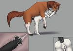  anal_penetration animal_genitalia anthro anthro_on_feral balls bestiality big_dom_small_sub brown_fur cum cum_in_ass cum_inside cumshot doggystyle equine erection eyes_closed feral from_behind fur gay grey_background hand_on_face hands-free happy happy_sex hooves horse horsecock hug humanoid_penis internal interspecies lagomorph male mammal markings nude orgasm penetration penis plain_background rabbit sex side_view size_difference socks_(marking) standing white_fur zoophilic 