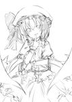  bad_id bad_pixiv_id dress fang finger_to_mouth greyscale hat hat_ribbon monochrome open_mouth puffy_sleeves remilia_scarlet ribbon salmon_(saaamon) short_hair sketch smile solo touhou wings wrist_cuffs 