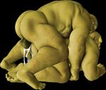  all_fours anal anal_penetration balls bartol biceps big_muscles black_background cgi cum cum_in_ass cum_inside doggystyle dripping duo erection from_behind gay hairy leaking male muscles not_furry nude orc penetration penis plain_background sex side_view 