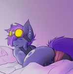  anal_fingering anthro anus bed big_ears butt cutie_mark ear_piercing equine eyewear fingering gaping gaping_anus goggles hair horse lying male mammal my_little_pony on_front open_mouth piercing pony purple_eyes purple_hair solo terrabutt tumblr 