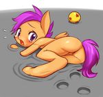  ass blush cement concrete dragon_ball furry iizuna_(milky_walker) my_little_pony my_little_pony_friendship_is_magic nude oze pussy scootaloo tail uncensored 