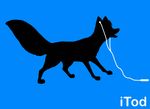  canine ear_phones fox fox_and_the_hound hank5132 ipod mammal plain_background silhouette tod wallpaper 