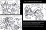  absurd_res alien alien_(franchise) biceps claws comic dialog english_text fellatio gay hi_res male muscles oral oral_sex pecs sex teeth text tickling xenomorph 