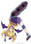  :d arcana_heart armpits arms_up bad_id bad_twitter_id bangs bat_wings bike_shorts blonde_hair blue_eyes clenched_hand collar crotch dated demon_girl earrings elbow_pads fang fingerless_gloves flat_chest floating_hair foreshortening glint gloves hair_between_eyes inline_skates jewelry jpeg_artifacts kiya_shii knee_pads kneepits lilica_felchenerow looking_at_viewer midriff motion_blur open_clothes open_mouth open_shirt pointy_ears roller_skates scrunchie shirt short_hair short_twintails signature simple_background skates sleeveless smile solo sports_bra spread_legs twintails unzipped upside-down white_background wings zipper 