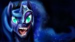  blue_hair crying equine fangs female friendship_is_magic green_eyes hair helmet horn horse mammal my_little_pony nightmare_moon_(mlp) pony portrait princess_luna_(mlp) royalty sharp_teeth slifertheskydragon solo tears teeth tiara transformation 