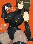  boots brown_eyes brown_hair enkaboots giantess gloves leather pantyhose pixiv_thumbnail resized 