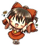  \o/ arms_up chibi hakurei_reimu kaguyahime outstretched_arms solo touhou 