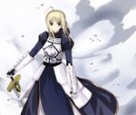  ahoge arao armor artoria_pendragon_(all) bad_id bad_pixiv_id blonde_hair fate/stay_night fate_(series) saber solo sword weapon 