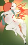 2024 amaterasu_(okami) anthro anthrofied belly big_belly big_breasts black_nose breasts butt canid canine canis capcom claws feet female finger_claws fingers fur hi_res hindpaw humanoid_hands mammal nude okami_(capcom) paws pregnant pregnant_anthro pregnant_female solo tauttum toe_claws toes white_body white_fur wolf