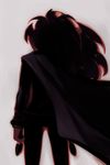  back cape harada_takehito long_hair male_focus nippon_ichi official_art phantom_kingdom red_hair simple_background solo standing zetta_(phantom_kingdom) 