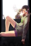  bad_id bad_pixiv_id bandaid brown_hair can cigarette heterochromia kawazu original smoking solo 