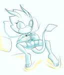 clothing fan_character female fours_(artist) gecko handheld_console hi_res lizard looking_at_viewer loose_shirt monochrome mouthless reptile scalie sega skitter_the_gecko solo sonic_the_hedgehog_(series) spats
