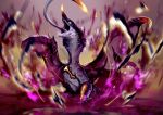  absurdres aura chameleon chameleon_tail chameleon_tongue chameleos claws dark_aura dragon dragon_wings fujikura full_body glowing glowing_horns highres horns long_tongue monster monster_focus monster_hunter_(series) monster_hunter_rise no_humans purple_scales risen_chameleos scales sharp_teeth solo spread_wings tail teeth tongue tongue_out very_long_tongue wings yellow_eyes 