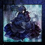  beret crossdressing dress feathers flower frills hair_flower hair_ornament hat male_focus otoko_no_ko pd-x pixiv_automata ribbon rose smily solo too_many too_many_frills 