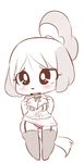  blush breasts canine female hearlesssoul isabelle_(animal_crossing) mammal nintendo ponytail shih_tzu shizue_(animal_crossing) video_games 