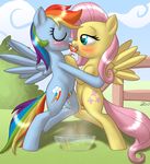  cloud clouds cutie_mark duo equine eyes_closed female feral fluttershy_(mlp) friendship_is_magic fur grass hair horse lesbian long_hair mammal multi-colored_hair my_little_pony outside peeing pegasus pink_hair pony pubes pussy rainbow_dash_(mlp) rainbow_hair rainbow_pubes rainbow_tail sky urine watersports wing_boner wings yellow_fur zed001 