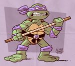  angry anthro belt bezerrobizarro donatello_(tmnt) male polearm reptile scalie staff teenage_mutant_ninja_turtles turtle weapon white_eyes 