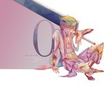  absurdres braid cp_.ieng hat highres long_hair magi_the_labyrinth_of_magic male_focus pink_eyes pink_hair ren_kouha sitting smile solo sword weapon 