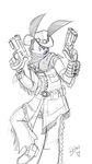  amazing anthro cowboy fallout gun hat jacket lagomorph lapinbeau leather mammal rabbit ranged_weapon scarf solo weapon 