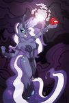  &lt;3 anthro anthrofied blue_eyes cleavage clothed clothing cloud clouds crown cutie_mark equine female friendship_is_magic fur grey_fur horn horse magic mammal my_little_pony night nightmare_rarity_(mlp) pony skimpy solo unicorn wicked-at-heart 