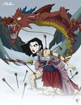  angry arrow arrowed blood breasts chinese_dragon clothing creepy cricket dragon female feral group jeffrey_thomas mulan mushu outside signature snow sword tattoo torn_clothing twisted undead weapon wounded 