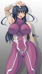  1girl bodysuit breasts igawa_asagi kihaiu large_breasts lilith-soft pixiv_thumbnail resized smile taimanin_asagi 