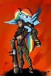  bazooka belt boots borderlands cigar equine feathers female friendship_is_magic fur hair horse human invalid_color jacket leg little male mammal multi-colored_hair my my_little_pony partners pony rainbow-main rainbow_dash_(mlp) rainbow_hair rainbowdash(mlp) ranged_weapon rocket_launcher smile weapon wings 