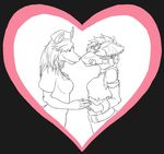  armband belt breasts chemrat chest_tuft duo ear_piercing eye_contact eyewear female fur gas_mask glasses gnoll hand_holding holidays line_art mammal midriff nurse nurse_uniform nurse_verity piercing rat rodent serpentine-drifter smile tuft valentine&#039;s_day valentine's_day 