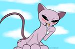  alien ambiguous_gender blush caluriri cat claws feline feral kid_vs._kat licking looking_at_viewer male mammal mr._kat sky solo tongue 