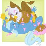  anthro anthrofied avian breast_squish breasts equine female friendship_is_magic gilda_(mlp) gryphon horn mammal my_little_pony nude phsuke purple_eyes trixie_(mlp) unicorn wings yellow_eyes 