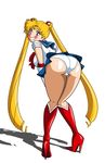  ass boots hair high_heel_boots high_heels panties sailor_moon sailor_suit towards_viewer tsukino_usagi yellow 