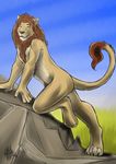  feline hufnaar lion male mammal mane nude pose solo 