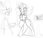  blush camera clothing cutie_mark english_text equine female feral friendship_is_magic hair horn horse long_hair looking_at_viewer mammal my_little_pony panties photo plain_background pony shy sketch text twilight_sparkle_(mlp) underwear white_background wing_boner winged_unicorn wings zev 