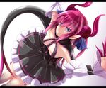  bad_id bad_pixiv_id blue_eyes breasts claws detached_sleeves dress elizabeth_bathory_(fate) elizabeth_bathory_(fate)_(all) fate/extra fate/extra_ccc fate_(series) kichihachi letterboxed long_hair pink_hair pointy_ears small_breasts smile solo tail tsurime two_side_up 