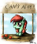  apple candy_apple candy_apple_(mlp) equine female feral friendship_is_magic fruit hair horse mammal my_little_pony neko-me orange_eyes pony red_hair solo twintails 